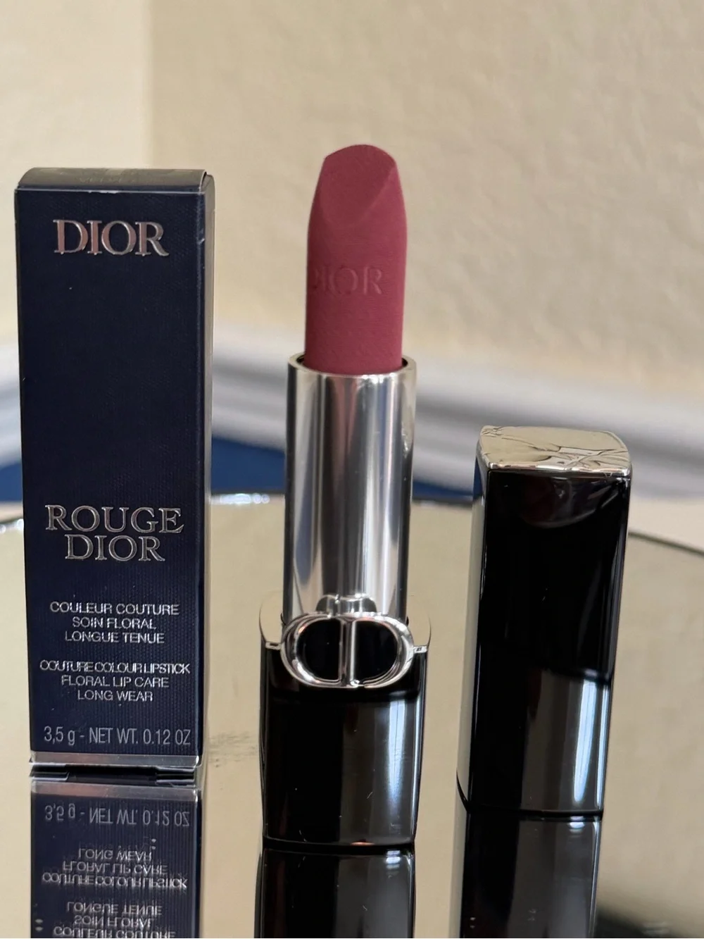 Rouge Dior Couture Colour Lipstick in shade 429 Rose Blues Velvet finish